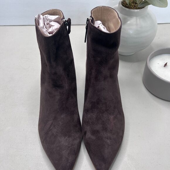Everlane The Editor Suede Boot Side Zip Pointed Toe Brown Women's 6.5 Tried On - Picture 5 of 9